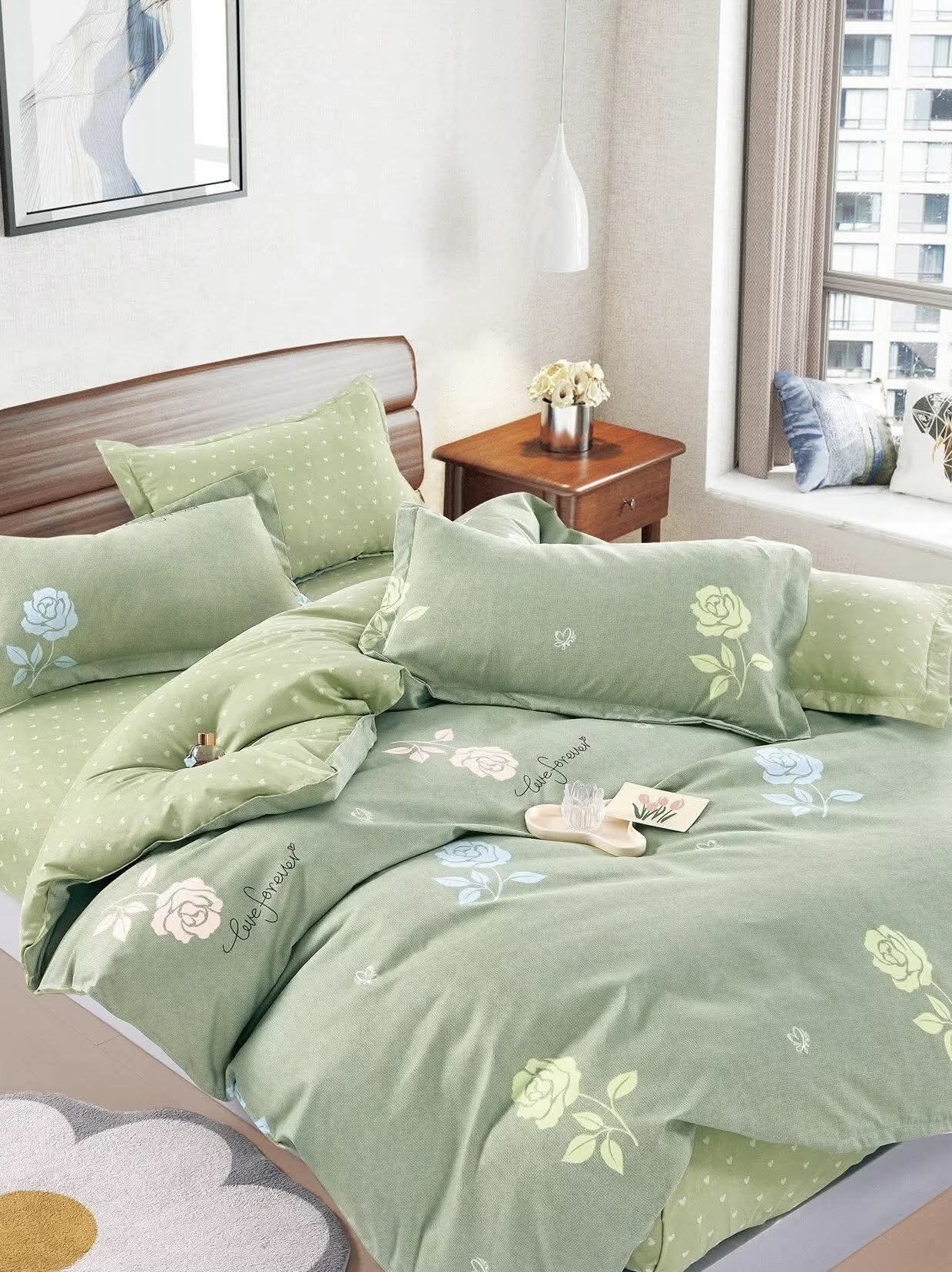 Premium dupla posteljina lux-329 SET 7/1 (posteljina sa dvije odvojene navlake za jorgan 140x200)