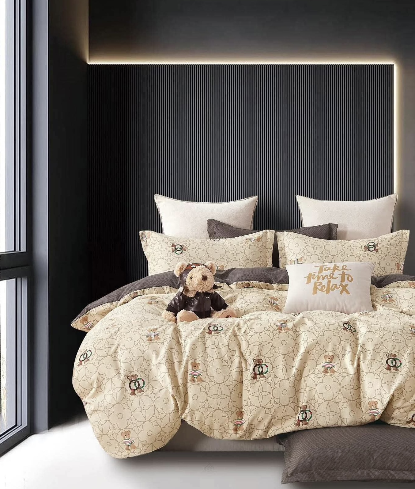 Premium bračna posteljina lux-327 SET 6/1